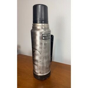 Aladdin Stanley Signature Edition Thermos 1Qt Silver Vintage USA Made 37210